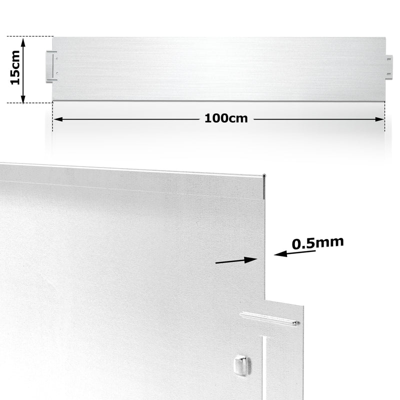 Sonnewelt Rasenkante Metall Beetumrandung 15cm/18cm Silber