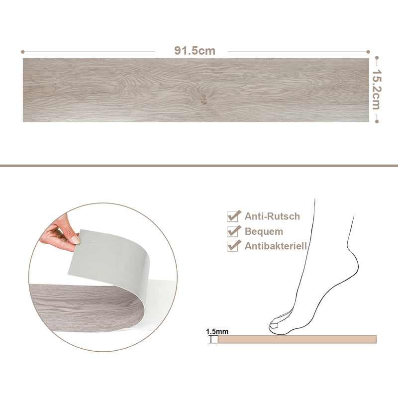 Sonnewelt Vinylboden Selbstklebend Laminat Dielen