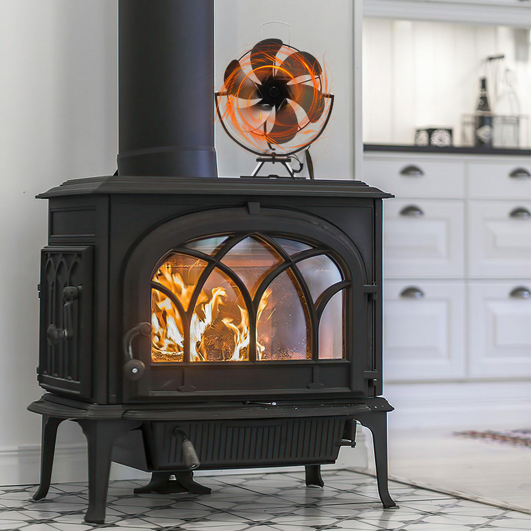 Sonnewelt fireplace fan adjustable angle with thermometer
