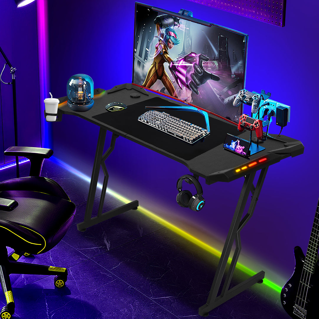 Sonnewelt Gaming Desk Gaming Table 120/140cm with LED Remote Control