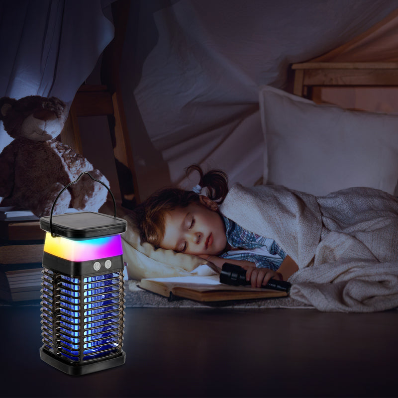 Sonnewelt Solar Mückenabwehr-Lampe UV-Licht Mückenlampe RGB