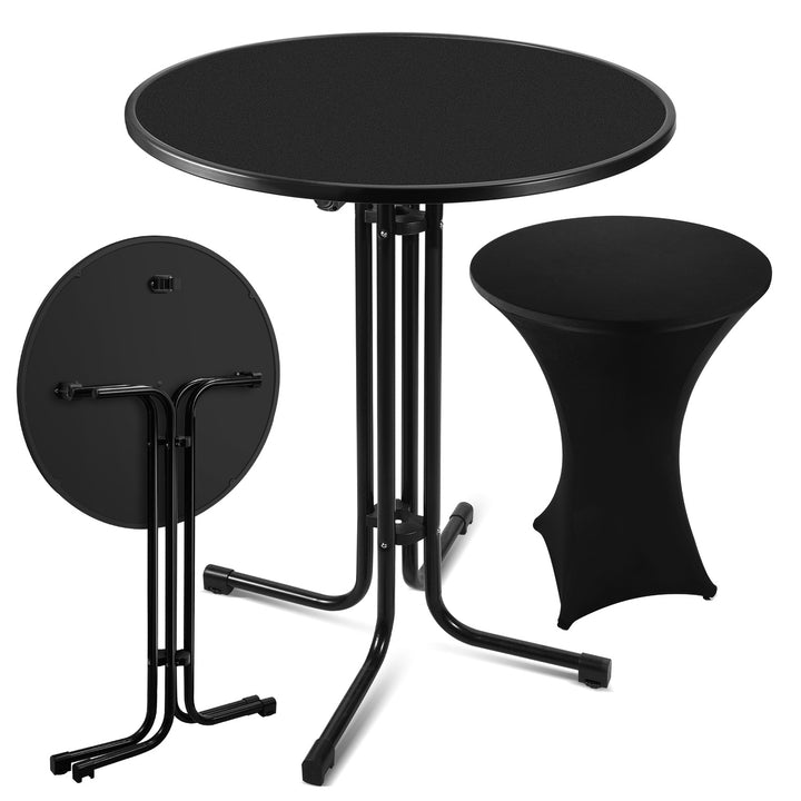 Sonnewelt folding bar table Ø80cm with cover