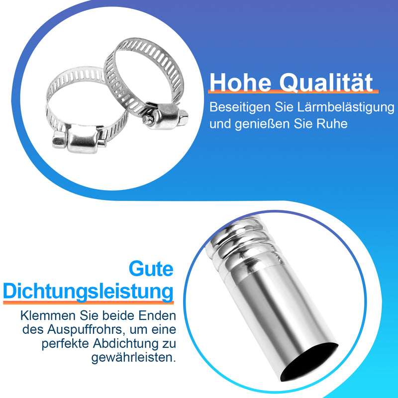 Sonnewelt Abgasschlauch Auto Edelstahl Schalldämpfer