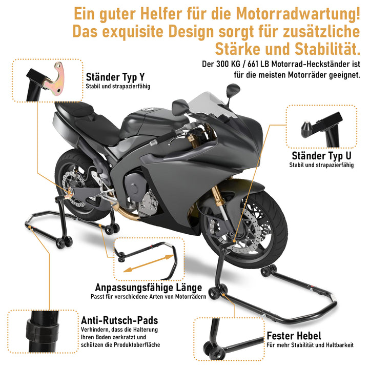 Sonnewelt Motorcycle Stand Motorcycle Jack Front/Rear
