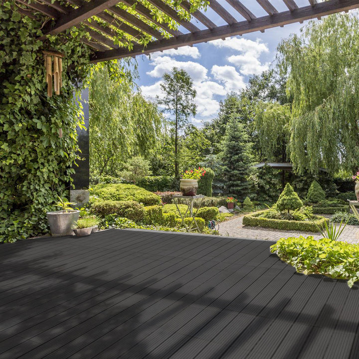 Sonnewelt WPC Terrassenfliesen 30x60cm 6er Set in Holzoptik