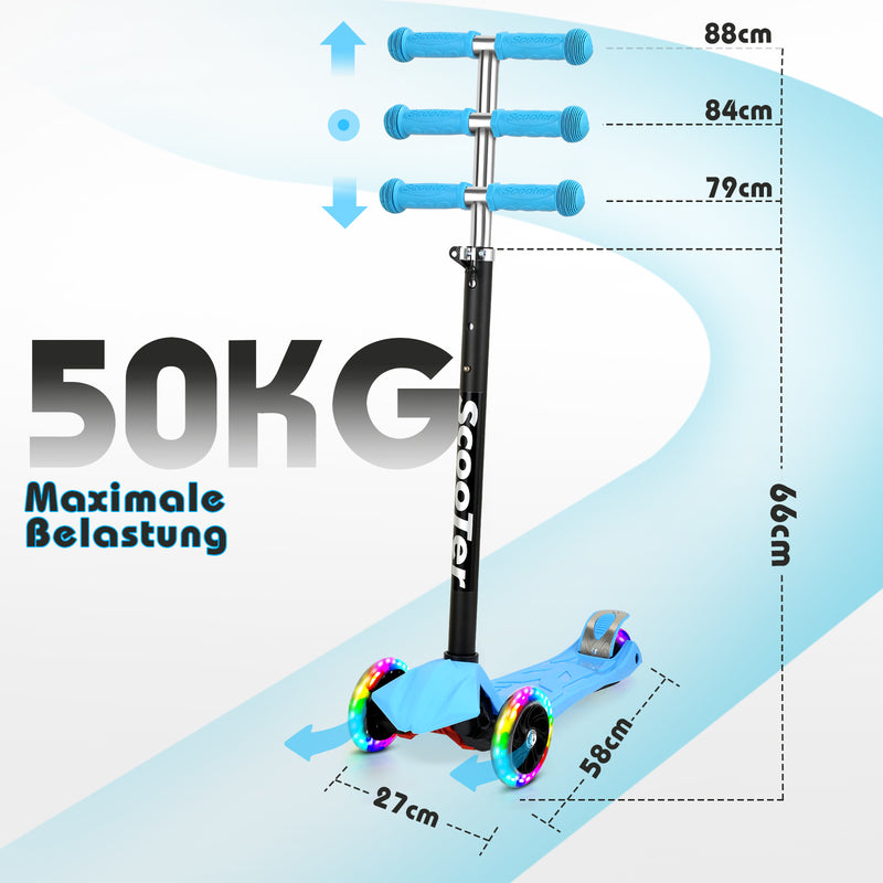 Sonnewelt Kinderroller Kinderscooter mit LED Räder