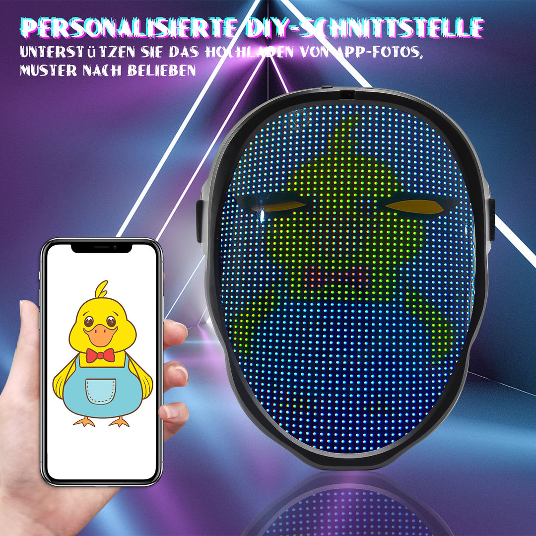 Sonnewelt LED Maske Party Halloween APP-Steuerung