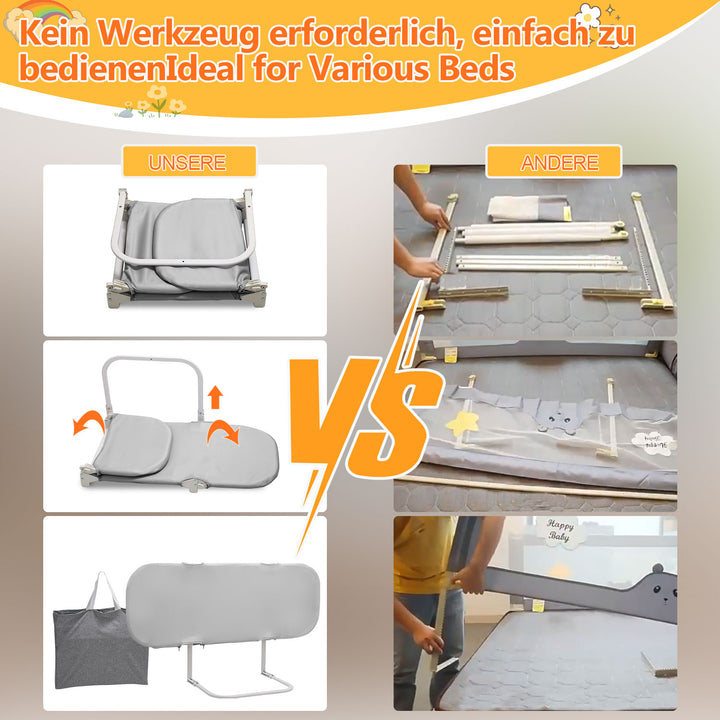 Sonnewelt bed guard, fall protection, foldable
