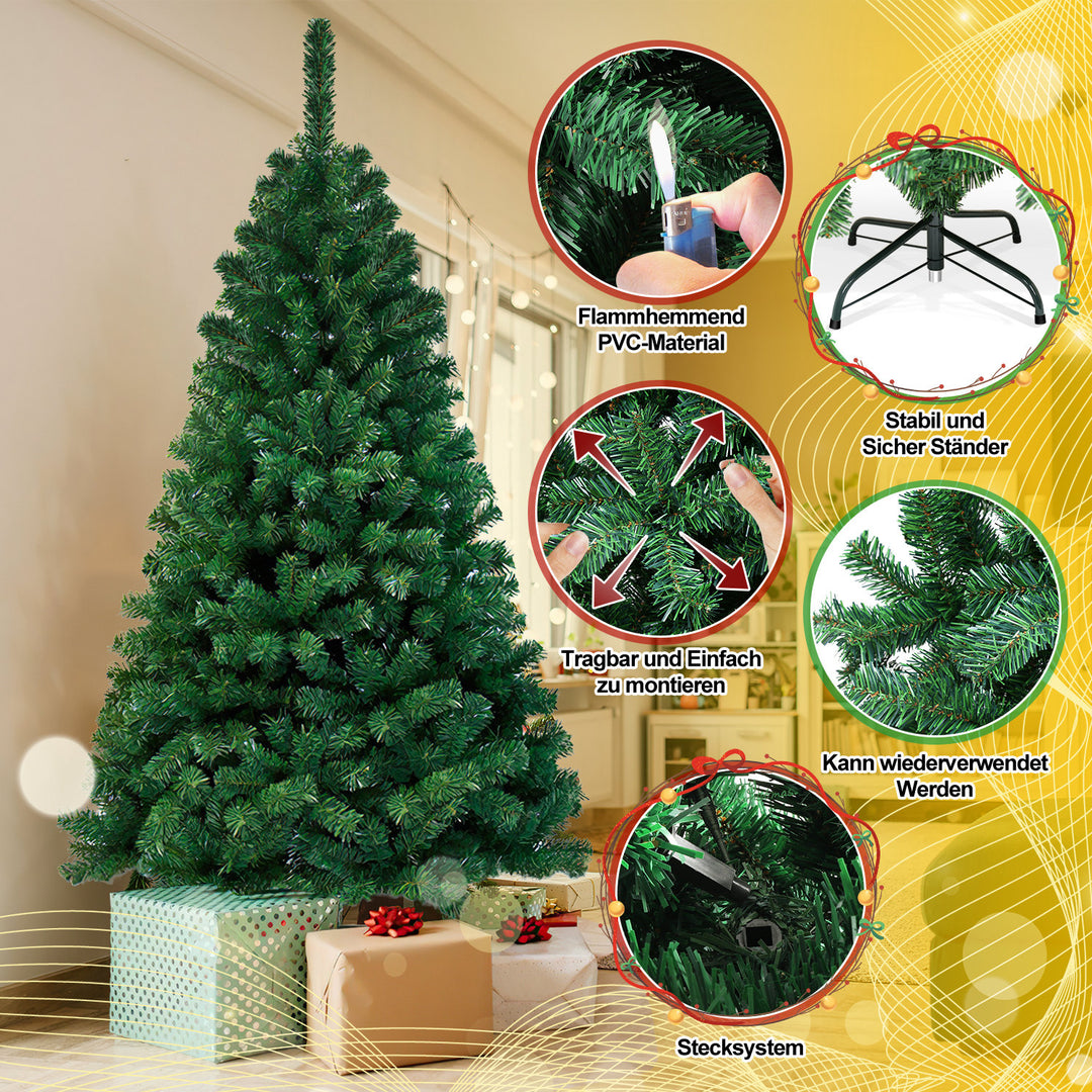 Sonnewelt Christbaum Künstlicher Weihnachtsbaum Grün/Weiß