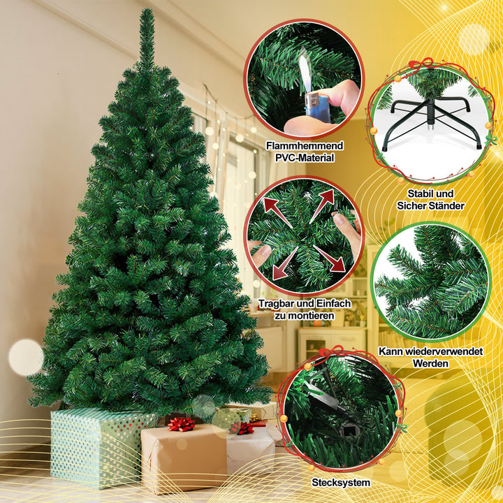 Sonnewelt Christbaum Künstlicher Weihnachtsbaum Grün/Weiß