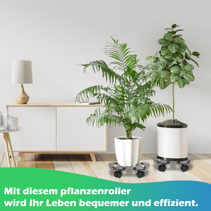 Sonnewelt WPC Plant Trolley Round with Wheels Load Capacity 80 kg