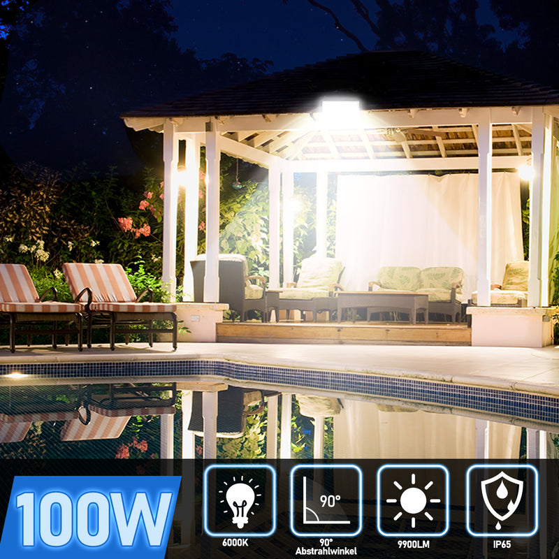 Sonnewelt LED Außenstrahler Kaltweiß IP65 50W-200W