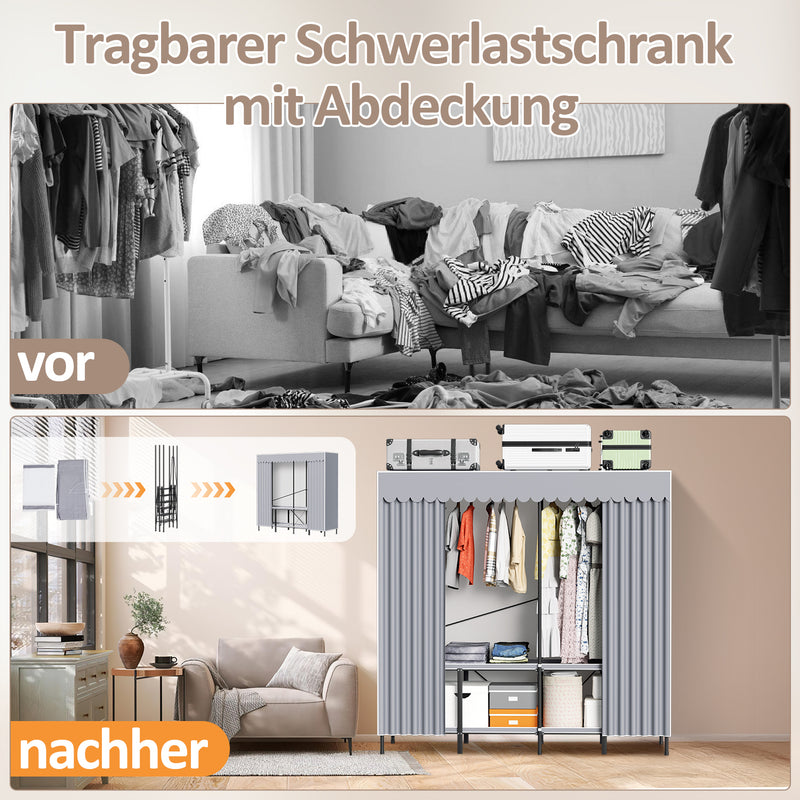 Sonnewelt Klappbarer Kleiderschrank Schlafzimmerschrank