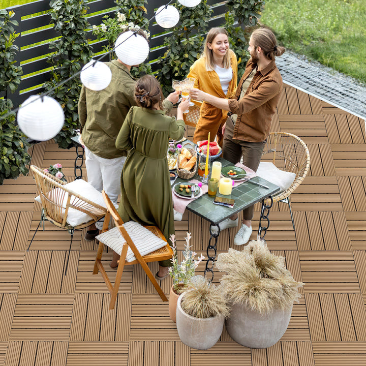 Sonnewelt WPC Terrassenfliesen Klickfliese 30x30cm 11stk