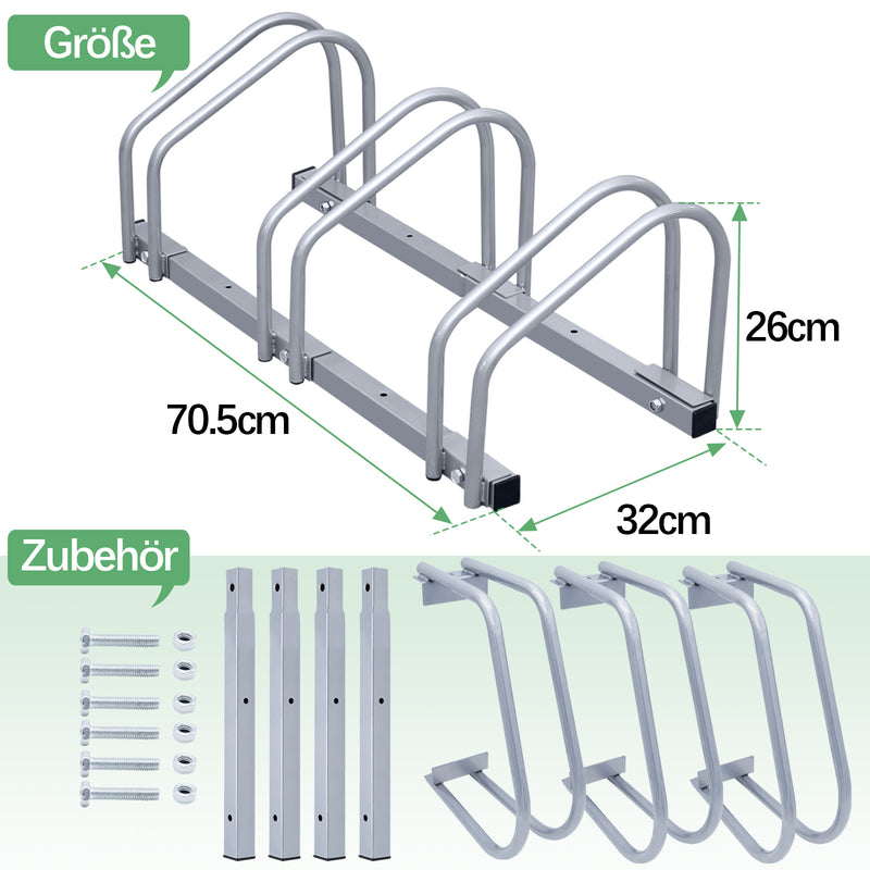 Sonnewelt Fahrradständer für 2/3/4/5/6 Fahrräder