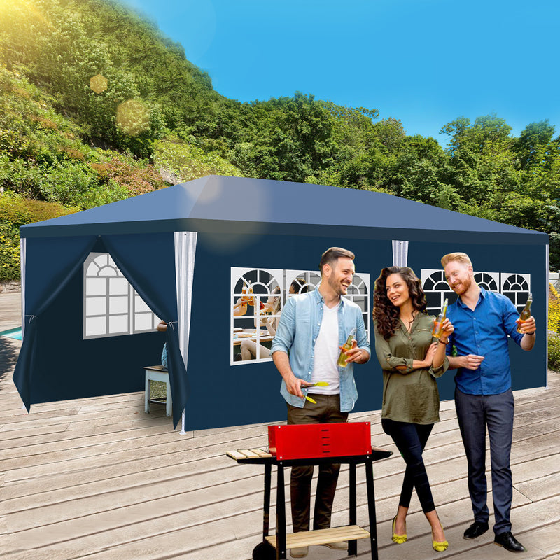 Sonnewelt Pavillon 3x6m Partyzelt Wasserdicht mit Seitenteilen