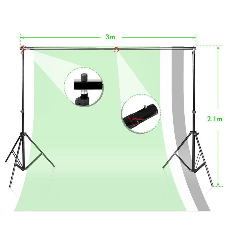 Sonnewelt 3x2M Hintergrundsystem Mit Hintergrund Fotostudio