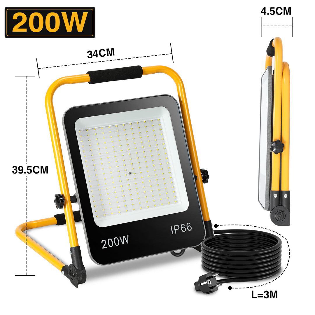 Sonnewelt LED Baustrahler 50W-200W Kaltweiß IP66