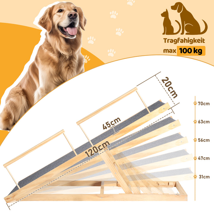 Sonnewelt dog ramp dog stairs made of wood