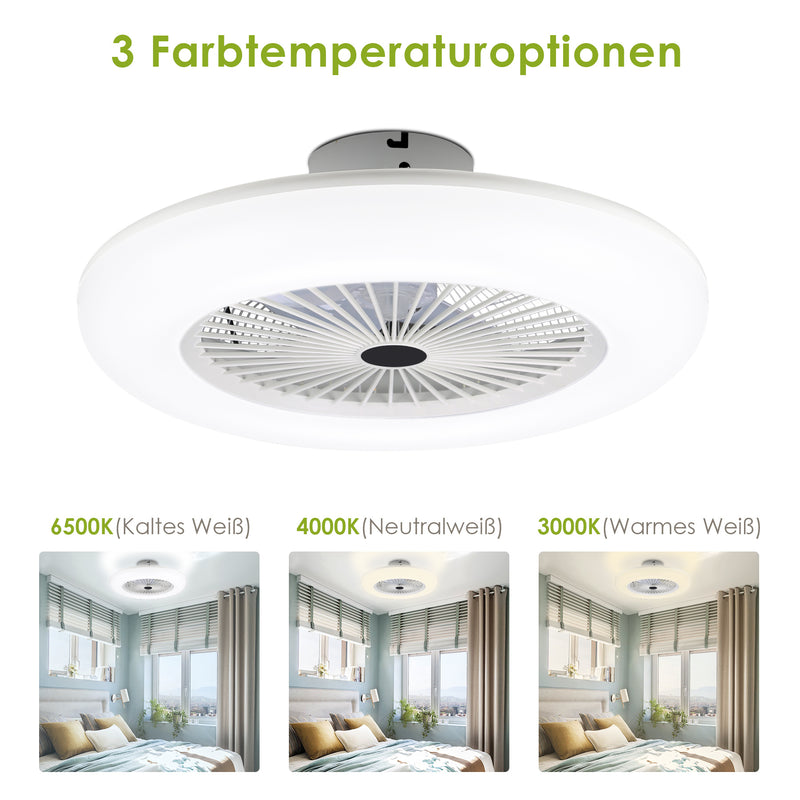 Sonnewelt Deckenventilator mit Beleuchtung 80W