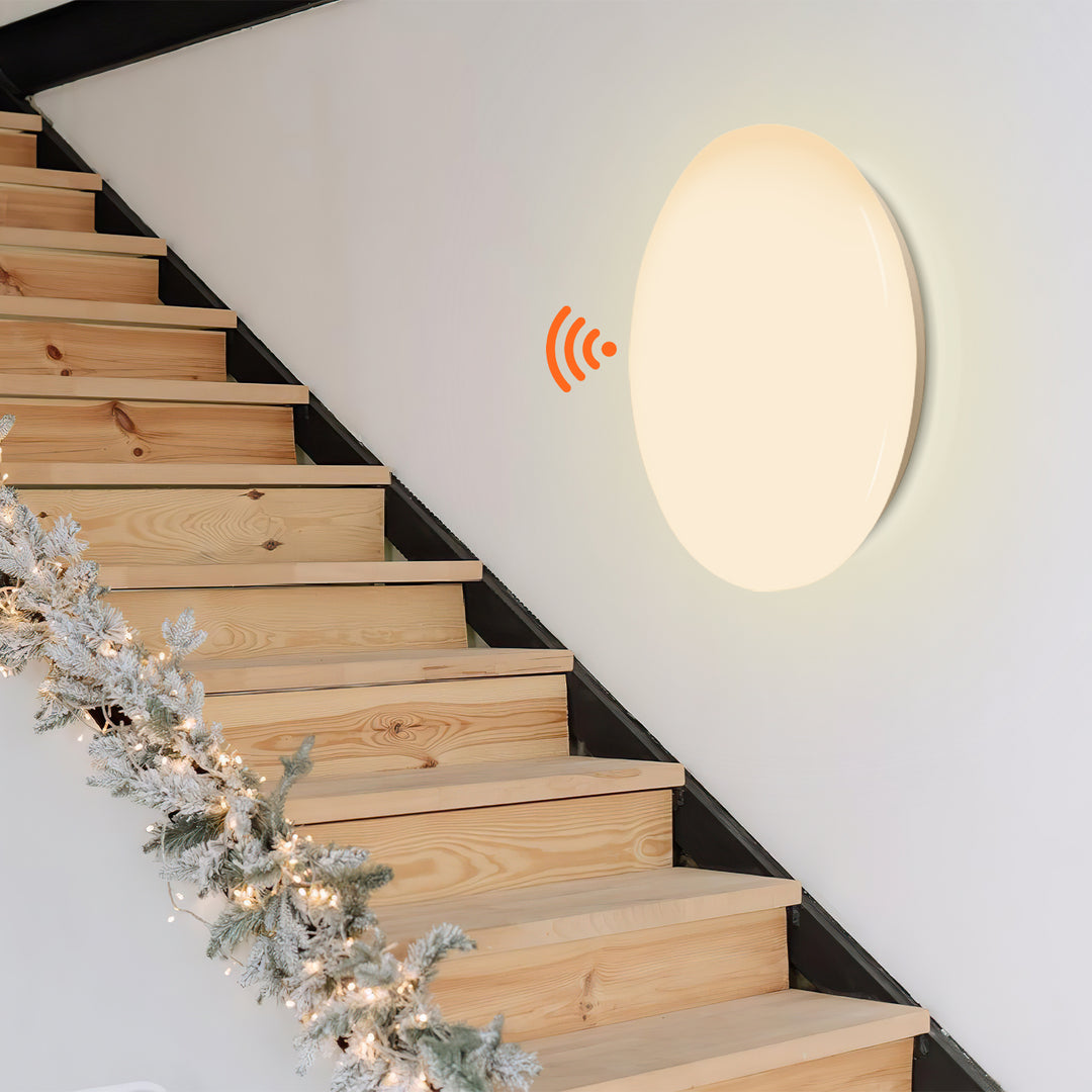 Sonnewelt LED Deckenlampe mit Bewegungsmelder 12W Warmweiß