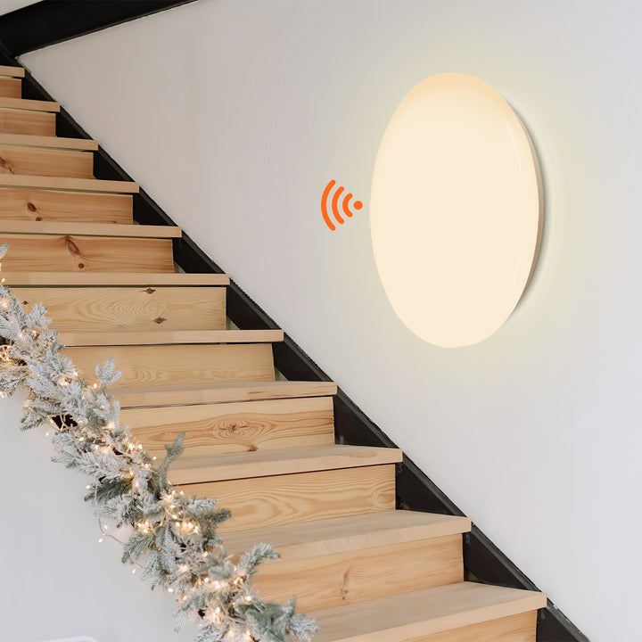 Sonnewelt LED Deckenlampe mit Bewegungsmelder 12W Warmweiß