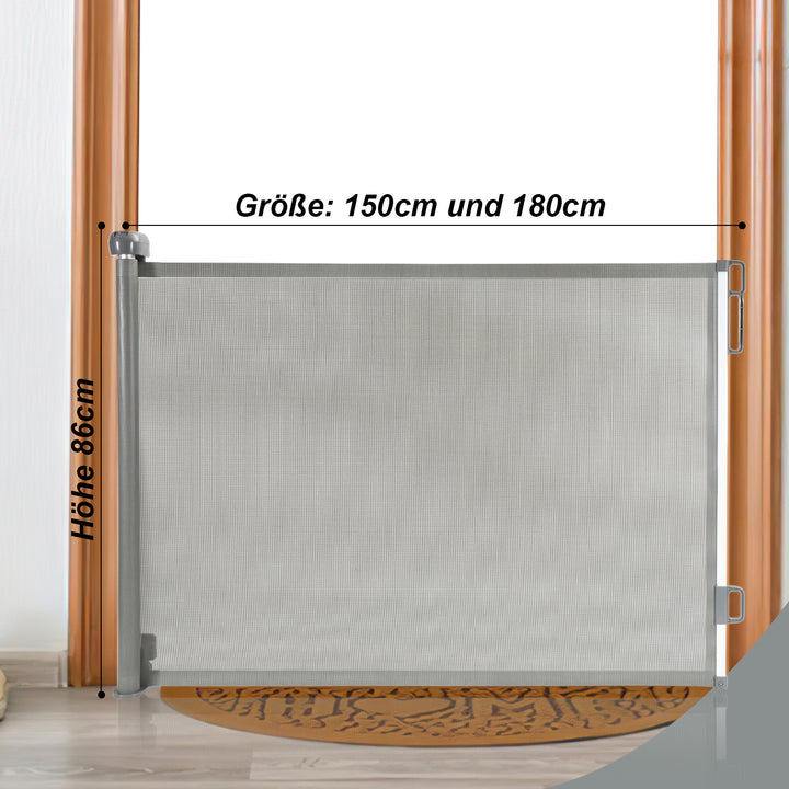 Sonnewelt Treppenschutzgitter Türschutzgitter Ausziehbar 0-150cm/180cm