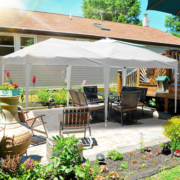 Sonnewelt Pop-Up Pavillon Gazebo mit Zentralverriegelung 3x6m