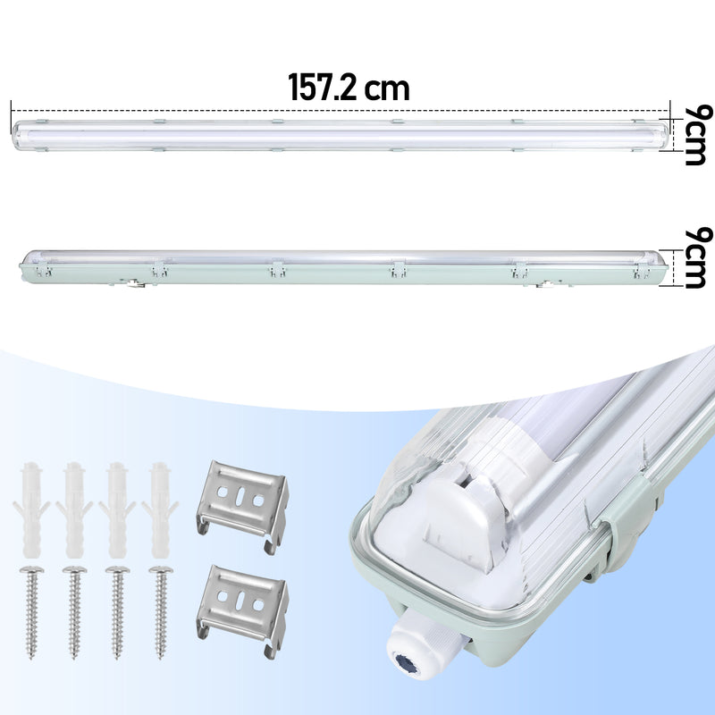 Sonnewelt LED Feuchtraumleuchte 24W Kaltweiß 150cm T8
