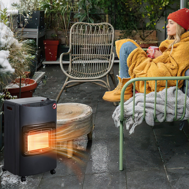 Sonnewelt Gasheizofen Gasheizer Keramik 4,2 KW mit Gasdruckregler