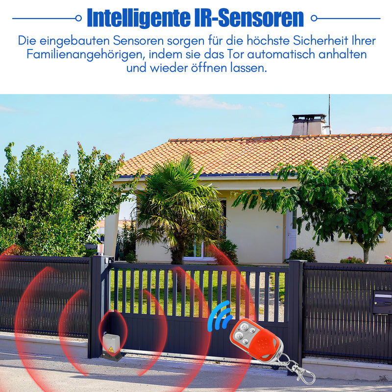 Sonnewelt Schiebetorantrieb Garagentorantrieb mit App-Steuerung 370W/550W