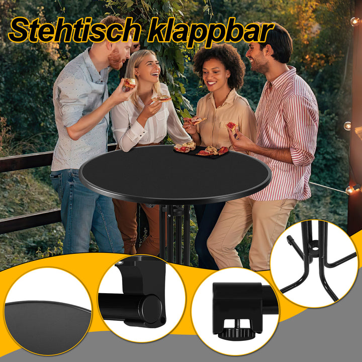 Sonnewelt folding bar table Ø80cm with cover