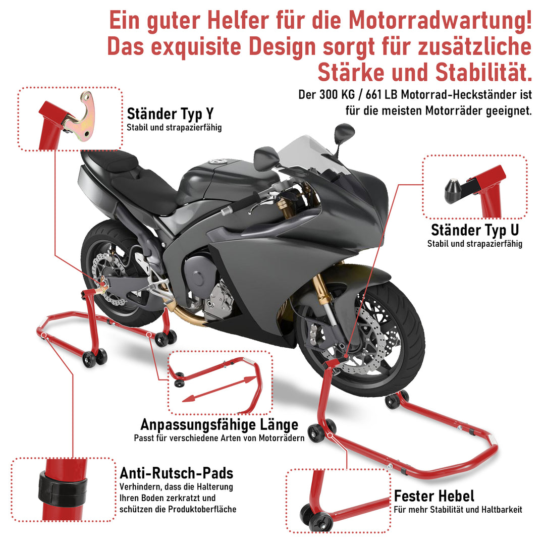 Sonnewelt Motorcycle Stand Motorcycle Jack Front/Rear