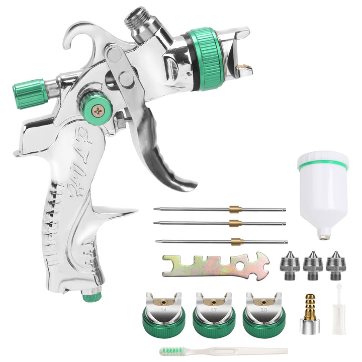 Sonnewelt HVLP Lackierpistole Spritzpistole Set mit Edelstahldüs