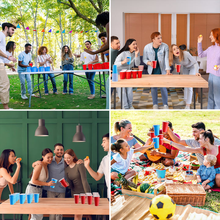 Sonnewelt Pong-Becher-Set 100 Partybecher und 10 Bälle