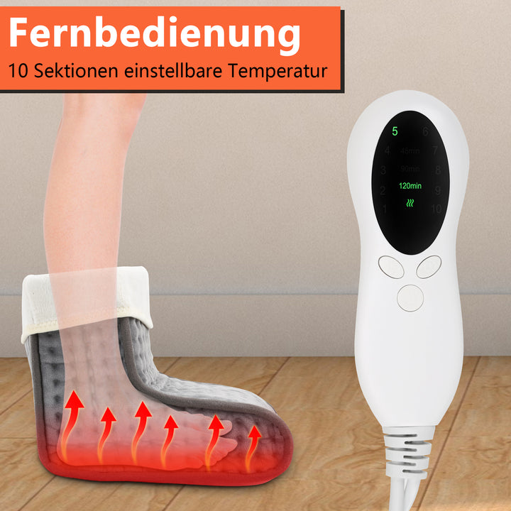 Sonnewelt Fußwärmer mit 10 Temperaturstufen Elektrische Fußheizung
