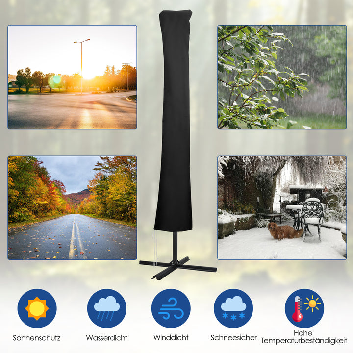 Sonnewelt Sonnenschirm Schutzhülle Abdeckung mit Stab