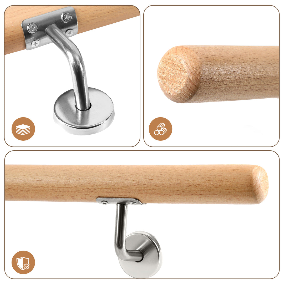 Sonnewelt Handlauf Buche Holz Wandhandlauf 50- 200cm