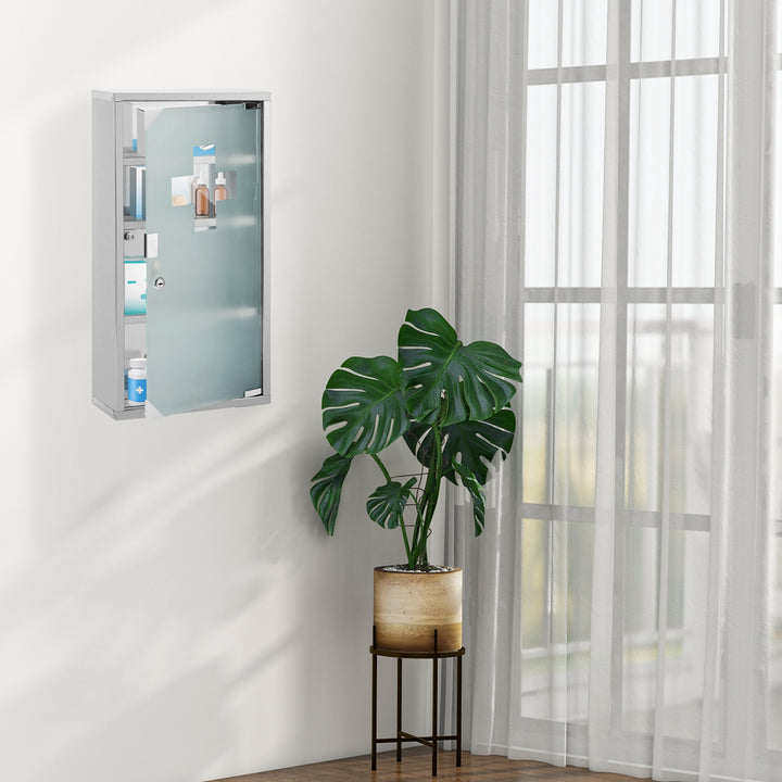 Sonnewelt Medizinschrank für Zuhause aus Edelstahl 30x30x12cm/57x30x12cm