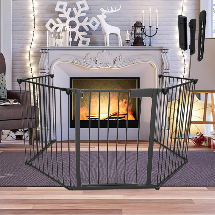 Sonnewelt fireplace protection grille with door 310cm metal oven protection grille