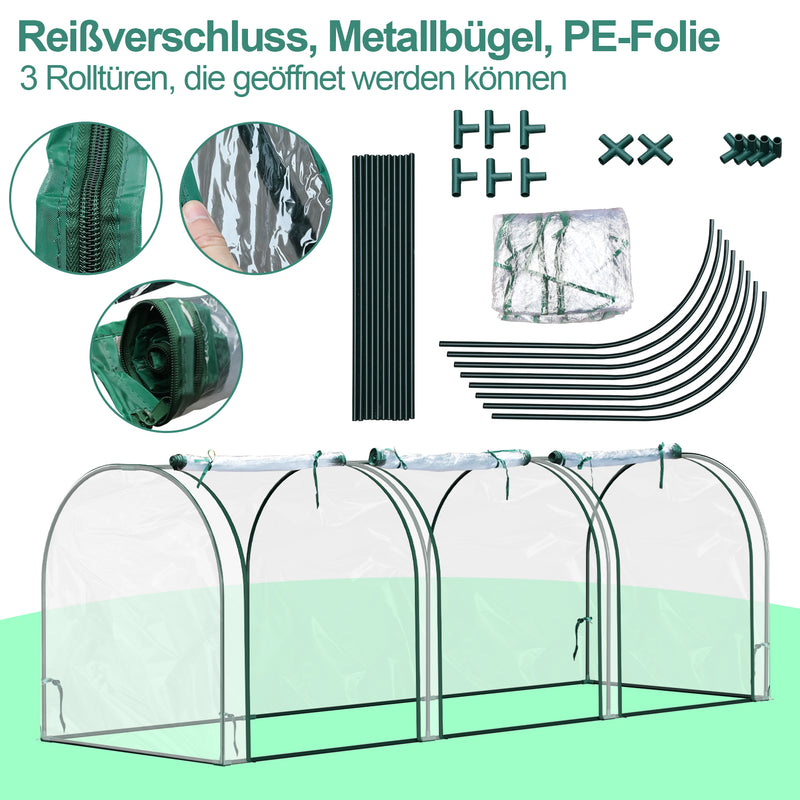 Sonnewelt Gewächshaus Foliengewächshaus PVC Transparent