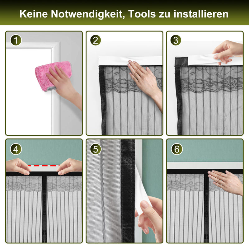 Sonnewelt Magnet Fliegengitter Tür Insektenschutz