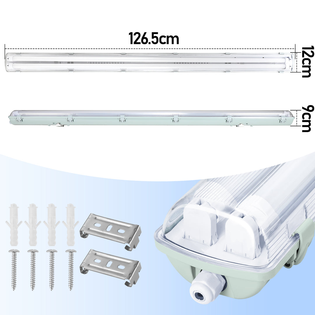 Sonnewelt LED Feuchtraumleuchte 2x 18W 120 cm T8 Neutralweiß/Kaltweiß