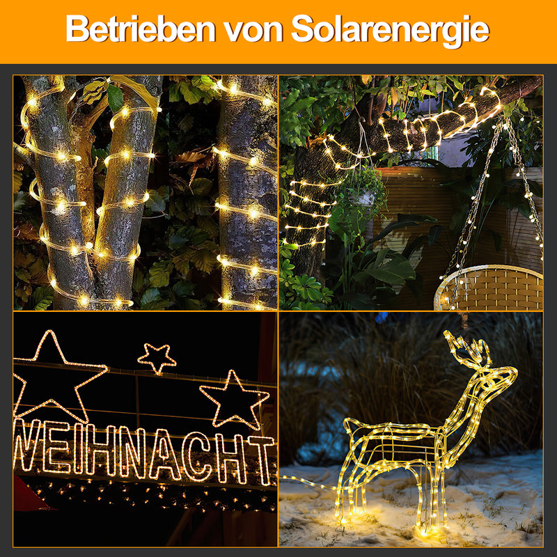 Sonnewelt Solar LED Lichterkette Aussen IP65