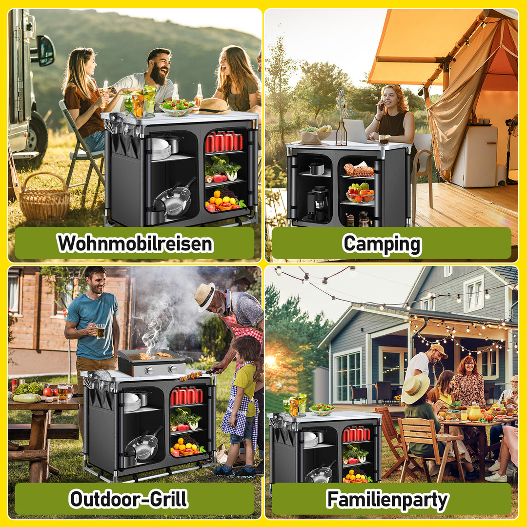 Sonnewelt Campingküche Campingschrank Faltschrank
