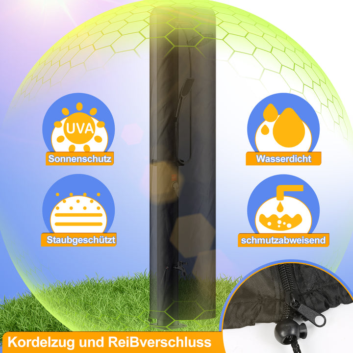 Sonnewelt 20L Solardusche mit Duschkopf Inkl Schutzhaube und Handbrause