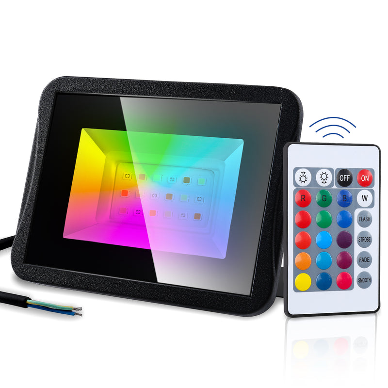 Sonnewelt RGB Strahler Fluter Mit Fernbedienung 20W-50W