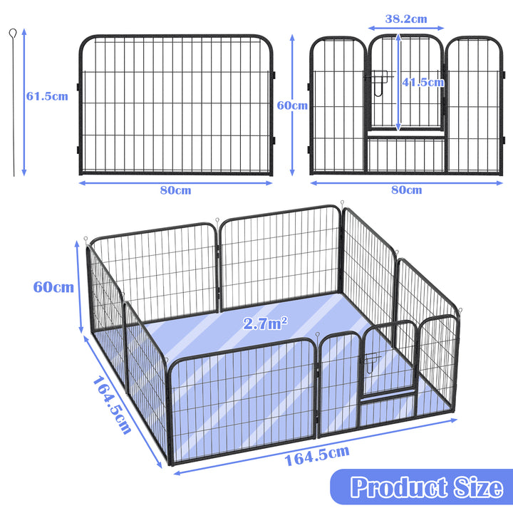 Sonnewelt puppy playpen 8-part 60cm high Foldable