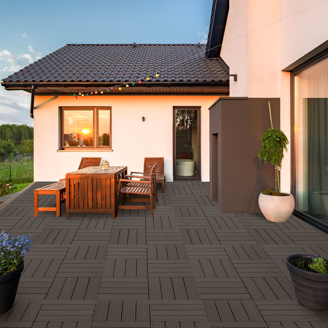 Sonnewelt WPC Terrassenfliesen Klickfliese 30x30cm 11stk