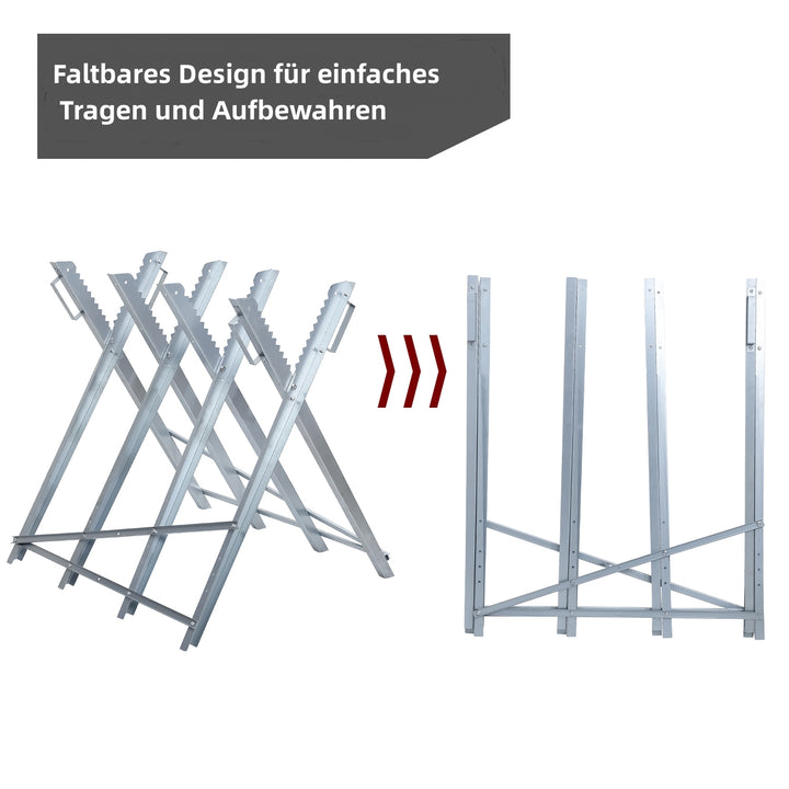 Sonnewelt sawhorse metal, galvanized. Max. load 150 kg